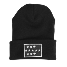 Load image into Gallery viewer, Stars Black Cuff Beanie

